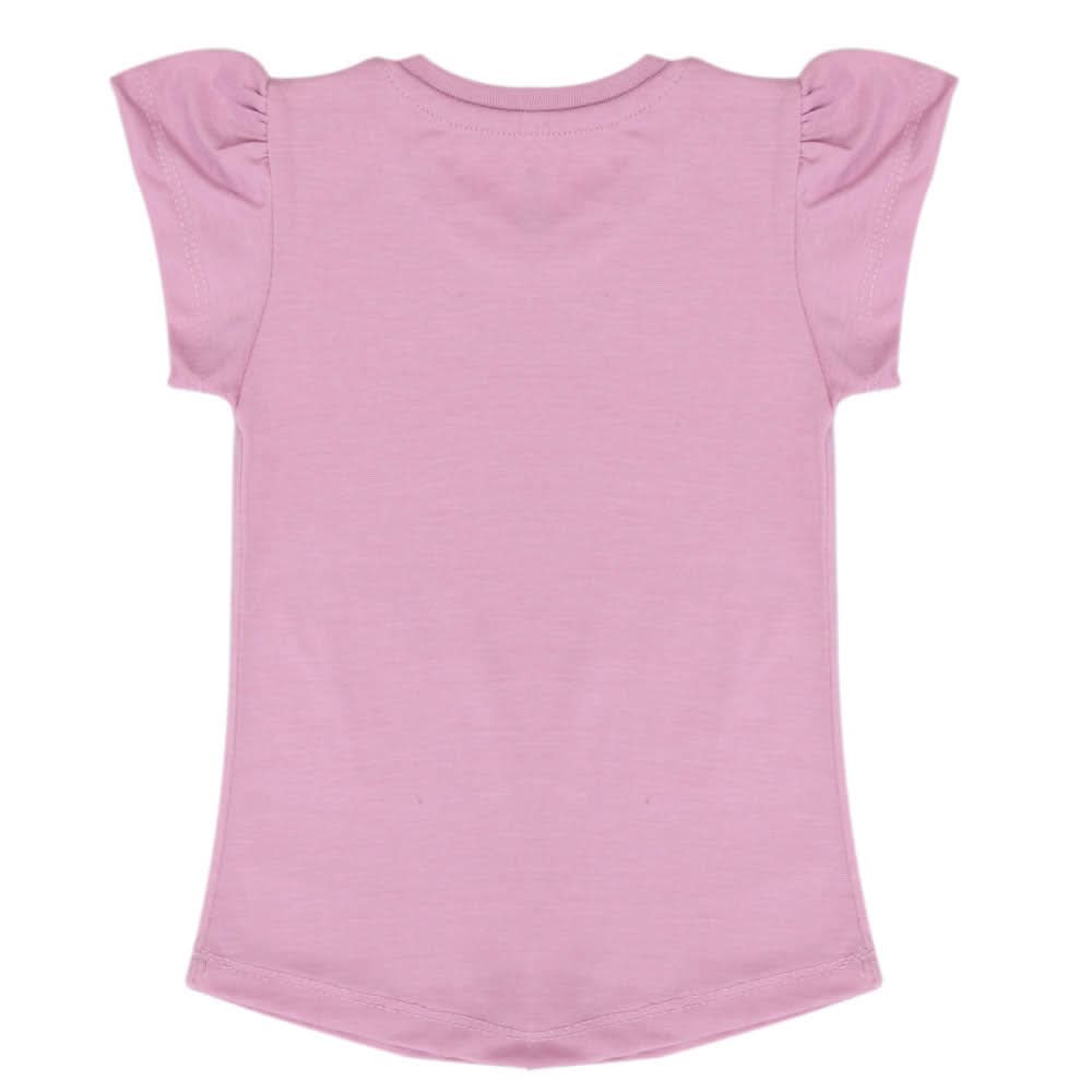 Girls Half Sleeves T-Shirt - Purple, Girls T-Shirts, Chase Value, Chase Value