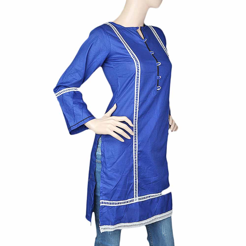 Women's Plain Kurti - Royal Blue, Women, Ready Kurtis, Chase Value, Chase Value