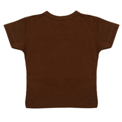 Newborn Boys Half Sleeves T-Shirt - Brown, Kids, Newborn Boys Shirts And T-Shirts, Chase Value, Chase Value
