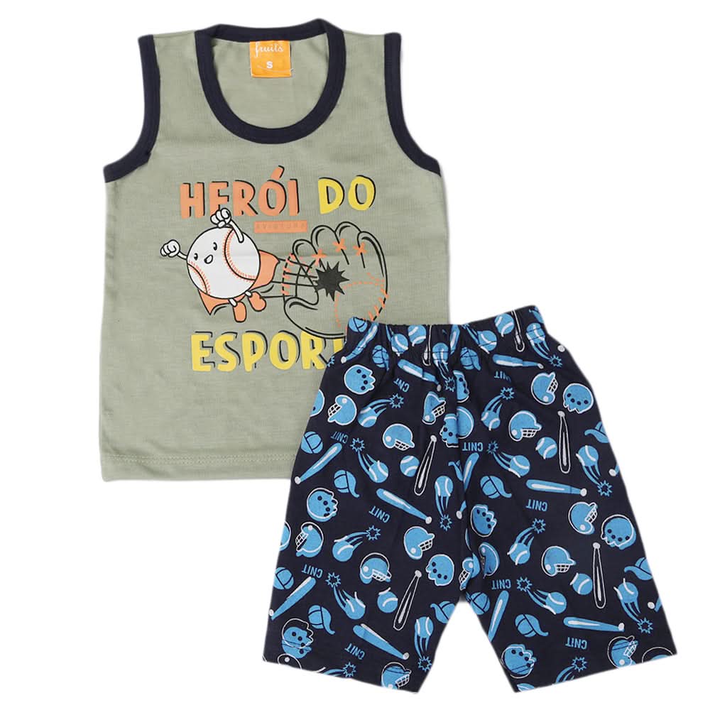 Boys Sando Suit - Light Green, Boys Sets & Suits, Chase Value, Chase Value