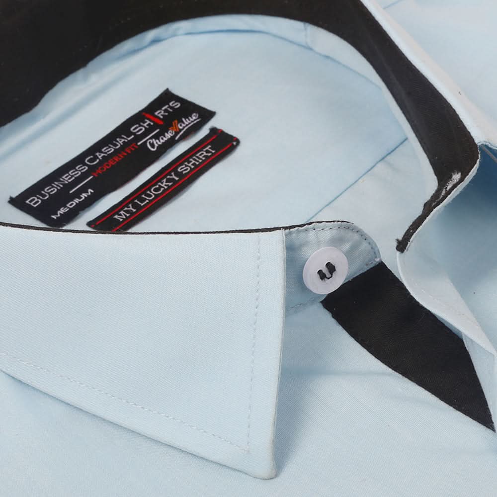 Men's Business Casual Shirt - Sky Blue, Men, Shirts, Chase Value, Chase Value