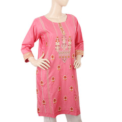 Women's Embroidered Kurti 31 - Pink, Women, Ready Kurtis, Chase Value, Chase Value