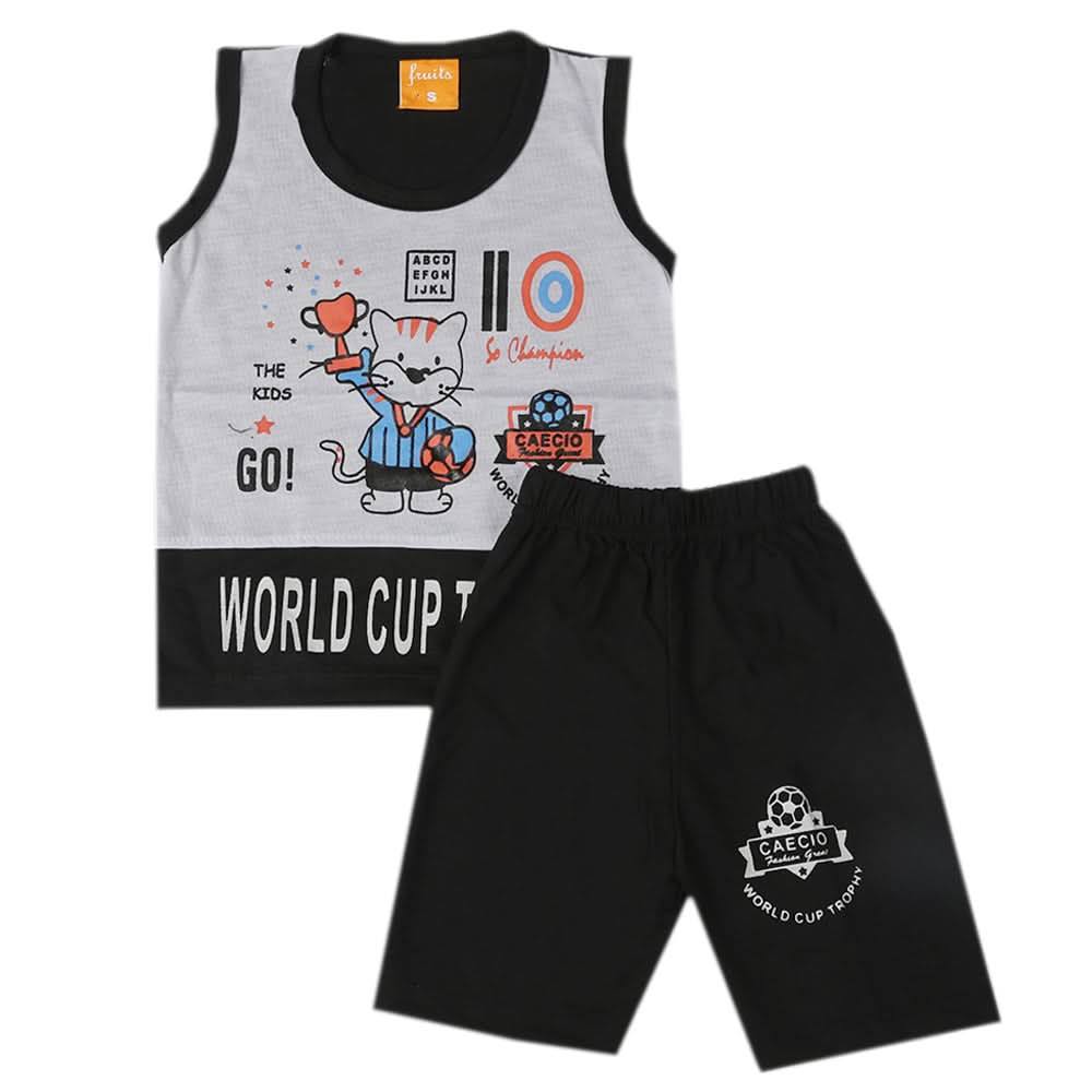 Boys Sando Suit - Light Grey, Kids, Boys Sets And Suits, Chase Value, Chase Value