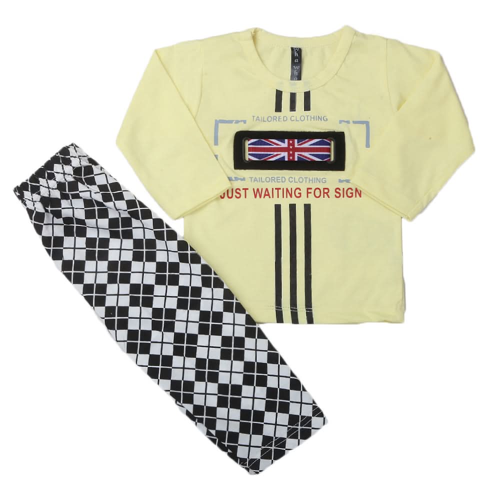 Boys Full Sleeves Suit - Lemon, Kids, Boys Sets And Suits, Chase Value, Chase Value