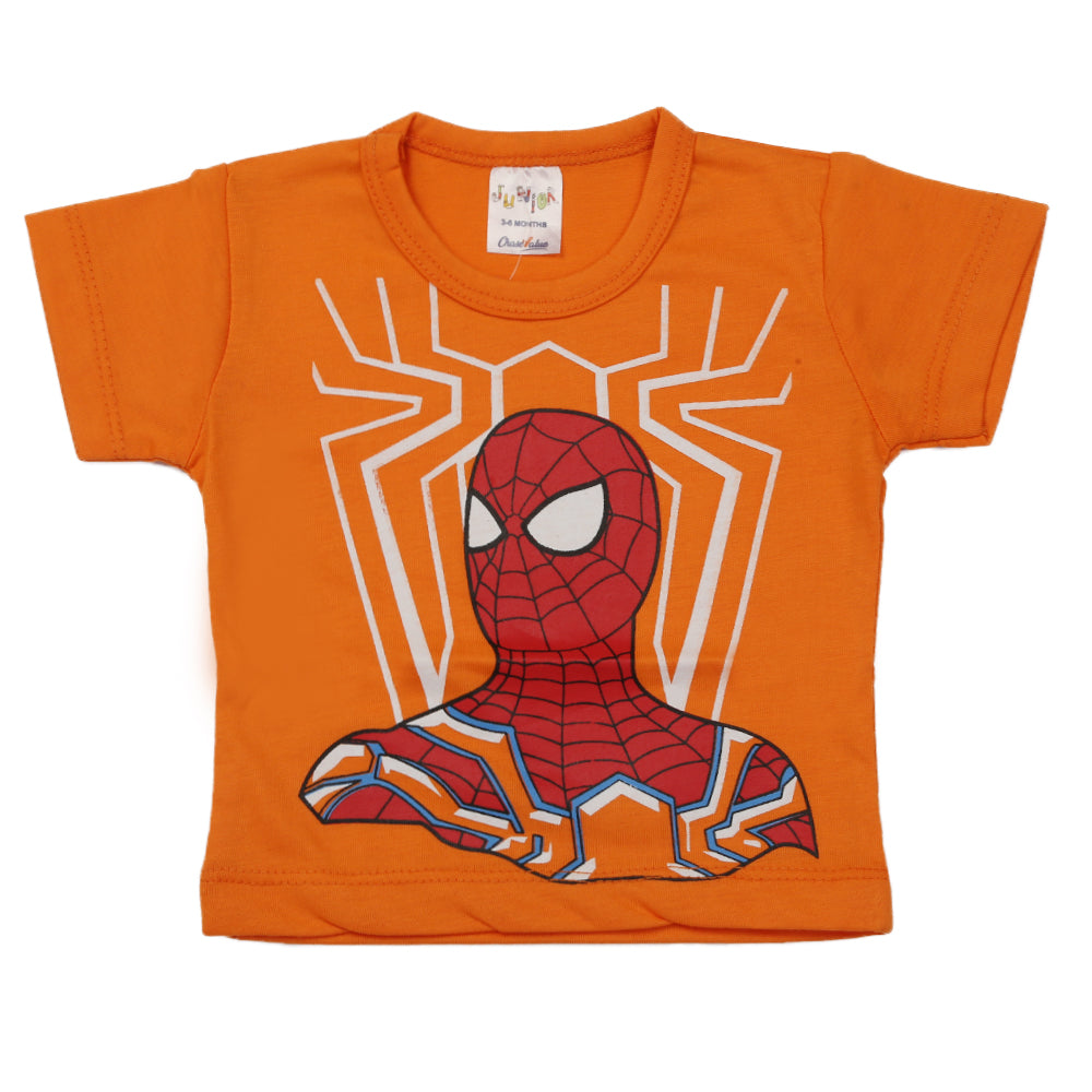 Newborn Boys Half Sleeves T-Shirt - Orange, Kids, Newborn Boys Shirts And T-Shirts, Chase Value, Chase Value