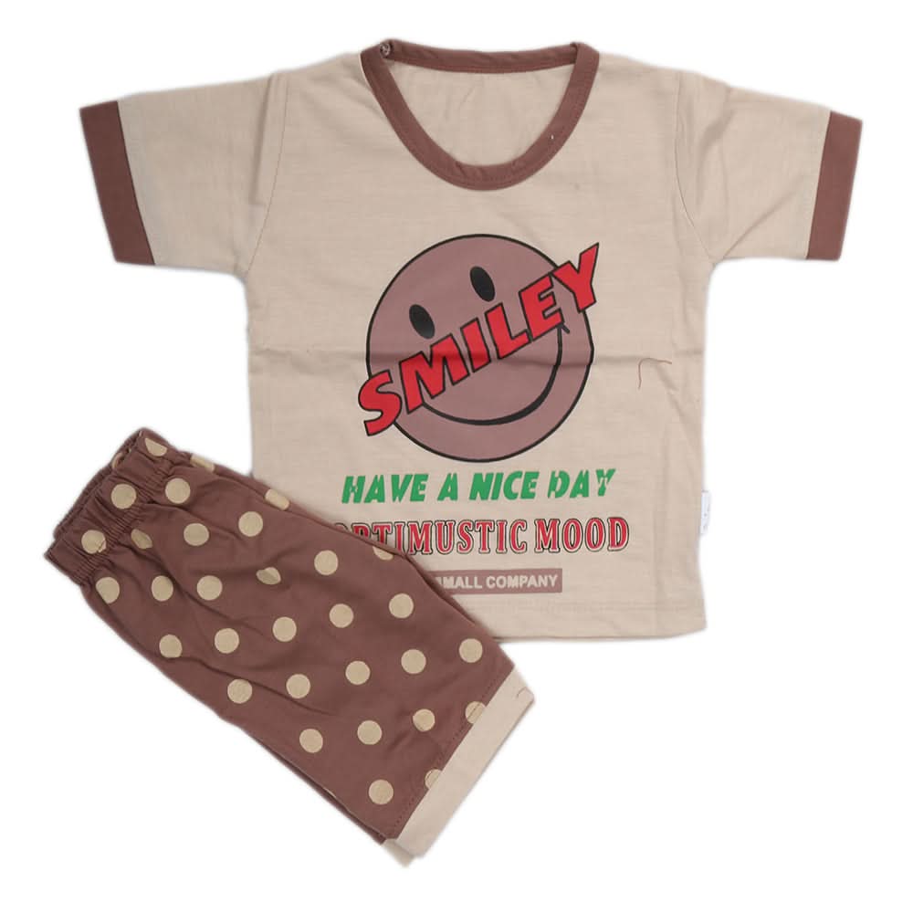 Boys Half Sleeves Suit - Fawn, Kids, Boys Sets And Suits, Chase Value, Chase Value