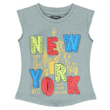 Girls Half Sleeves T-Shirt - Light Green, Girls T-Shirts, Chase Value, Chase Value
