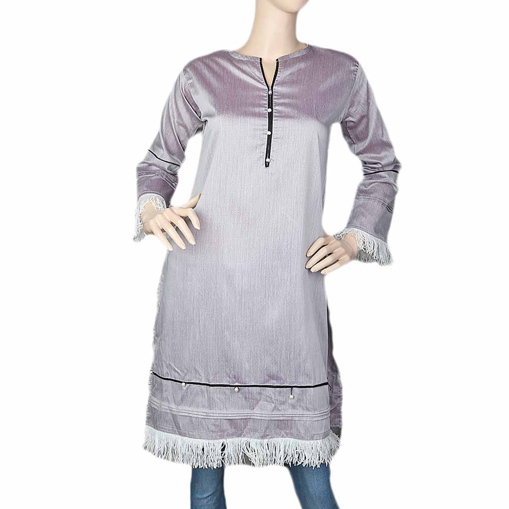 Women's Plain Kurti - Light Purple, Women, Ready Kurtis, Chase Value, Chase Value