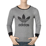 Men's Full Sleeves Printed T-Shirt - Grey, Men, T-Shirts And Polos, Chase Value, Chase Value