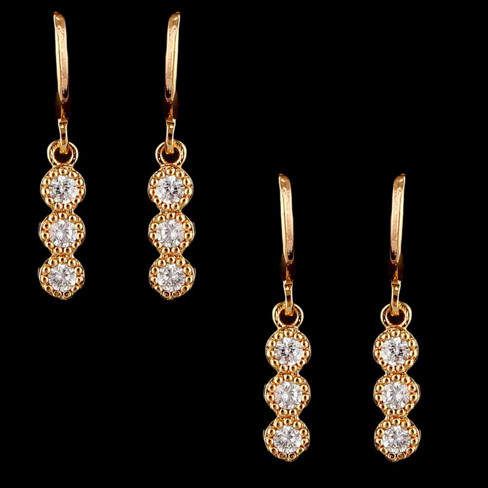 Women's Earrings 2 Pcs - Golden, Women, Earrings & Tops, Chase Value, Chase Value