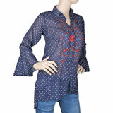 Women's Embroidered Western Top - Navy Blue, Women, T-Shirts And Tops, Chase Value, Chase Value