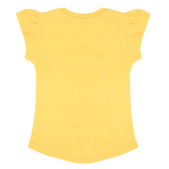 Girls Half Sleeves T-Shirt - Yellow, Girls T-Shirts, Chase Value, Chase Value