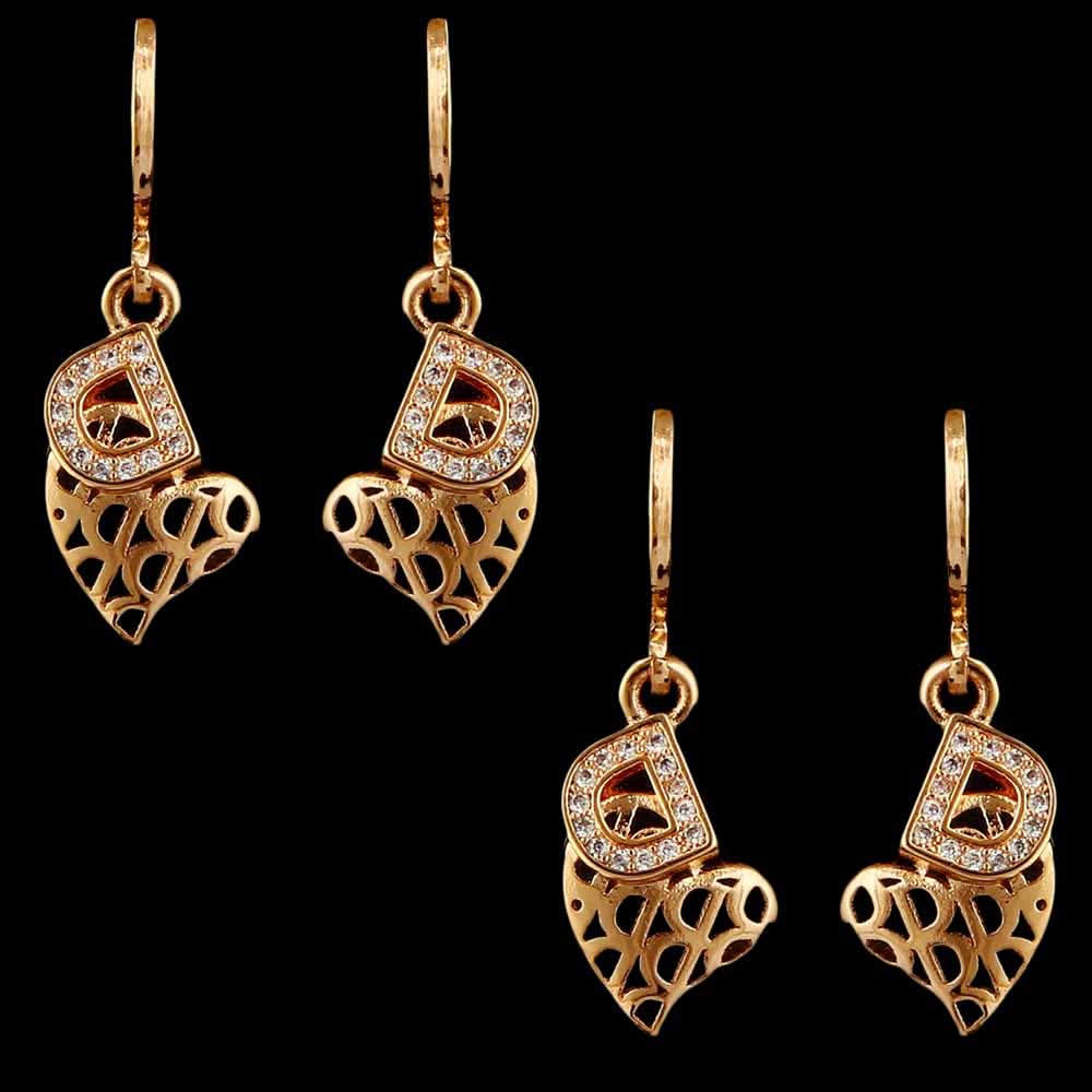Women's Earrings 2 Pcs - Golden, Women, Earrings & Tops, Chase Value, Chase Value