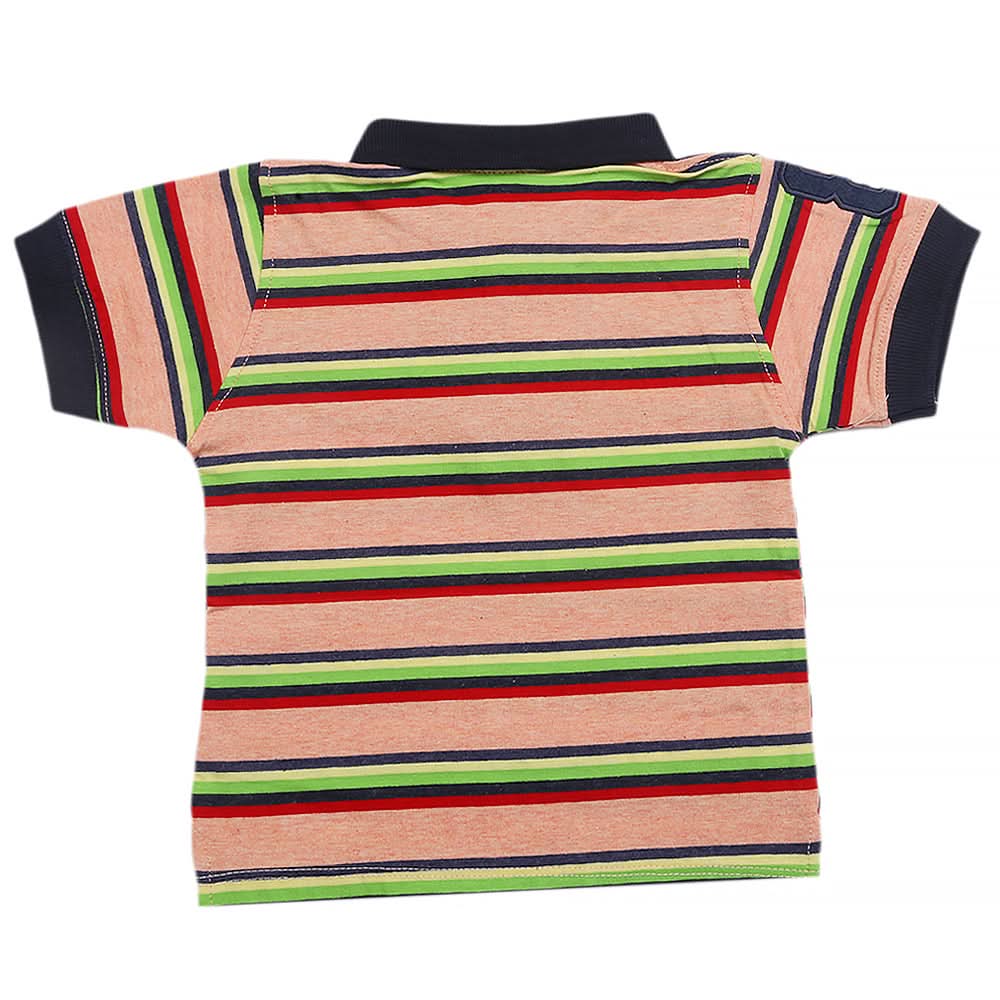 Boys Half Sleeves Polo T-Shirt - Peach, Boys T-Shirts, Chase Value, Chase Value