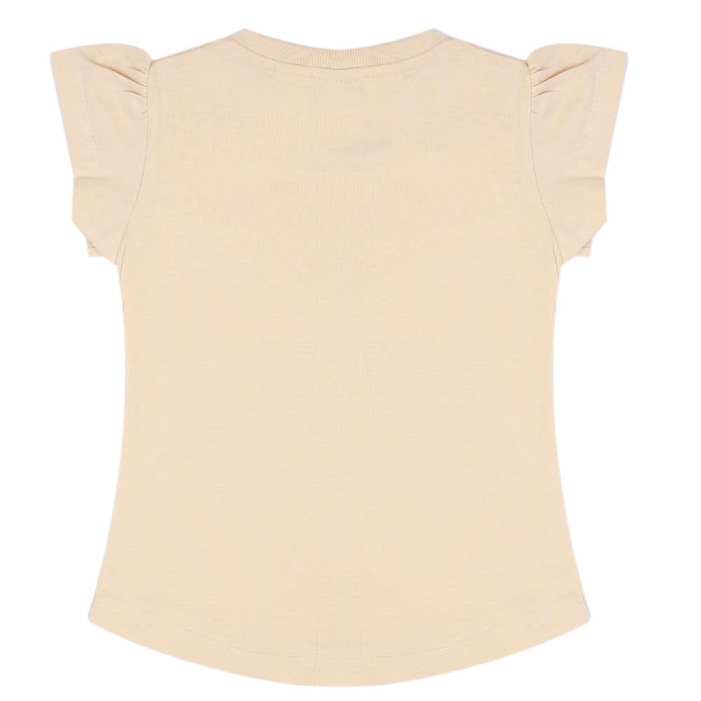 Girls Half Sleeves T-Shirt - Fawn, Girls T-Shirts, Chase Value, Chase Value