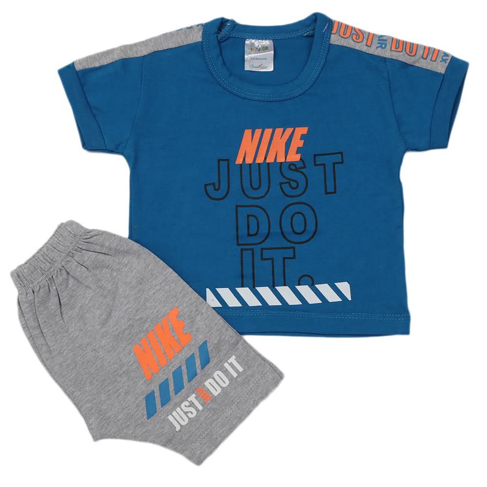 Newborn Boys Half Sleeves Suit - Royal Blue, Kids, Newborn Boys Sets And Suits, Chase Value, Chase Value