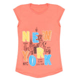 Girls Half Sleeves T-Shirt - Peach, Girls T-Shirts, Chase Value, Chase Value