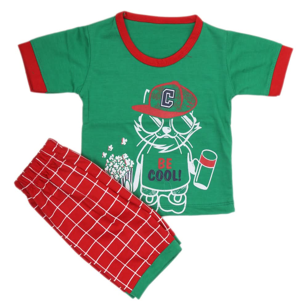 Boys Half Sleeves Suit - Green, Kids, Boys Sets And Suits, Chase Value, Chase Value
