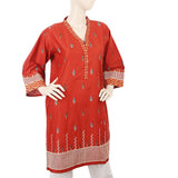 Women's Embroidered Kurti 27 - Rust, Women, Ready Kurtis, Chase Value, Chase Value