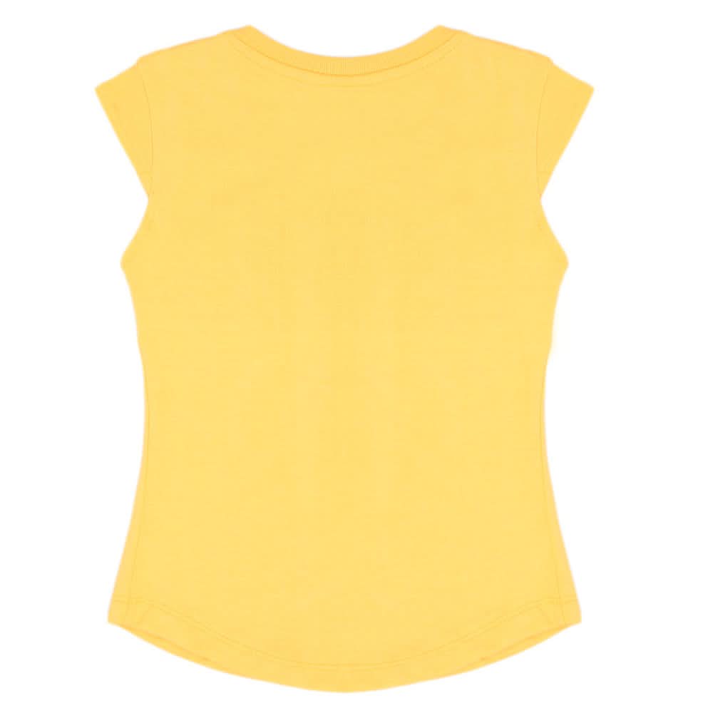 Girls Half Sleeves T-Shirt - Yellow, Girls T-Shirts, Chase Value, Chase Value