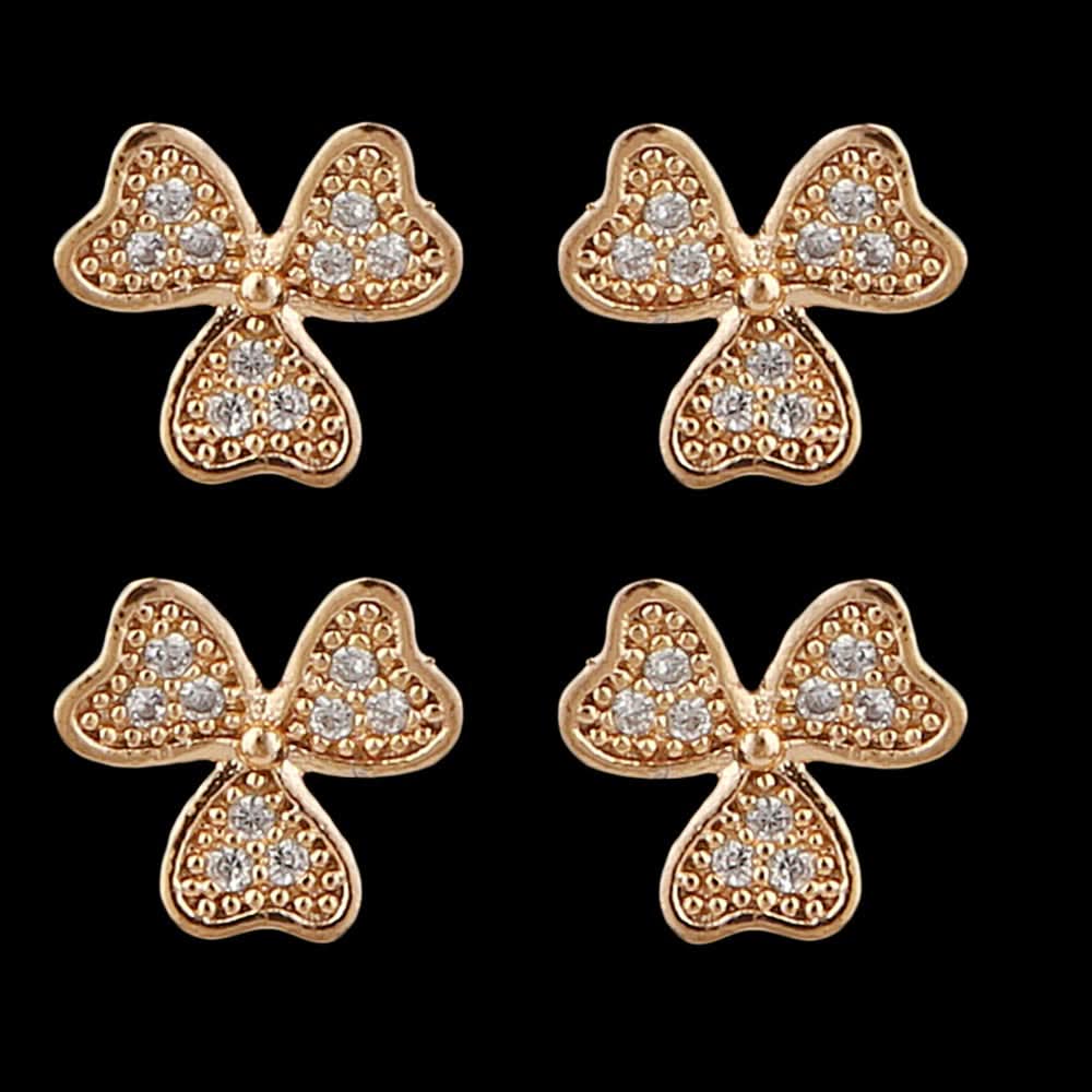 Women's Ear Tops 2 Pcs - Golden, Women, Earrings & Tops, Chase Value, Chase Value