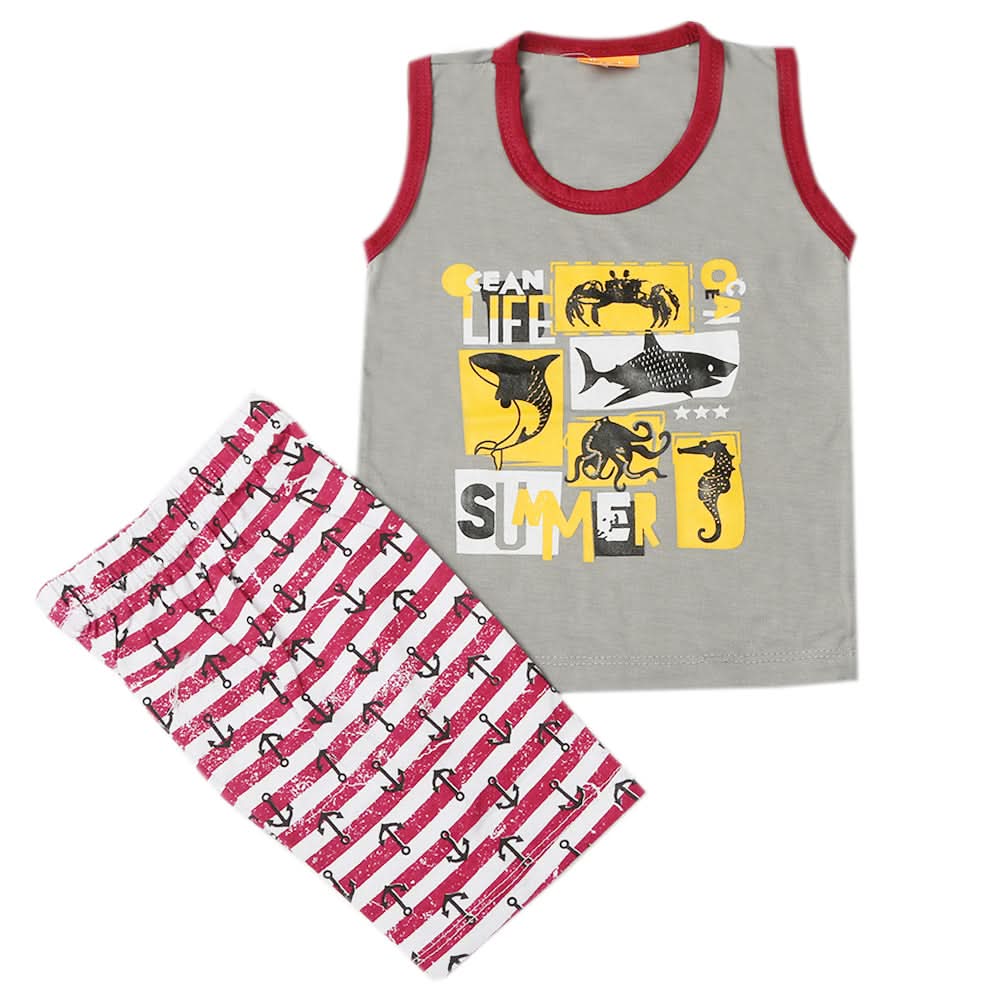 Boys Sando Suit - Grey, Kids, Boys Sets And Suits, Chase Value, Chase Value