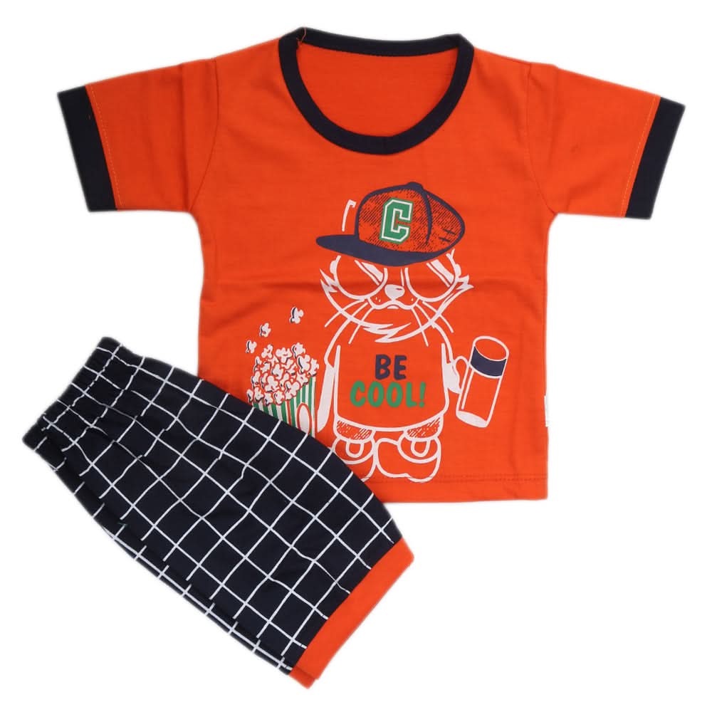 Boys Half Sleeves Suit - Orange, Kids, Boys Sets And Suits, Chase Value, Chase Value