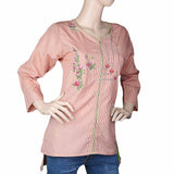 Women's Embroidered Western Top Front Dori Pipen - Rust, Women, T-Shirts And Tops, Chase Value, Chase Value
