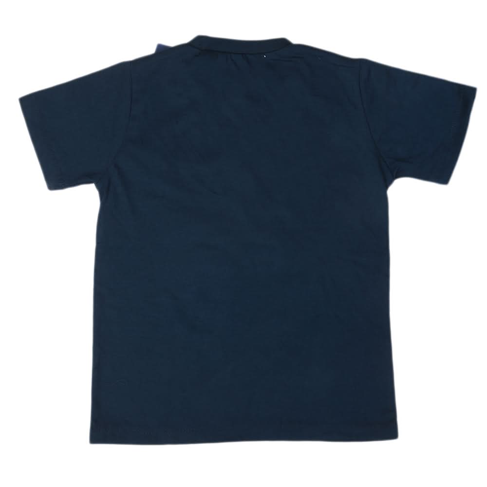 Boys Half Sleeves Jersey T-Shirt - Steel Blue, Kids, Boys T-Shirts, Chase Value, Chase Value