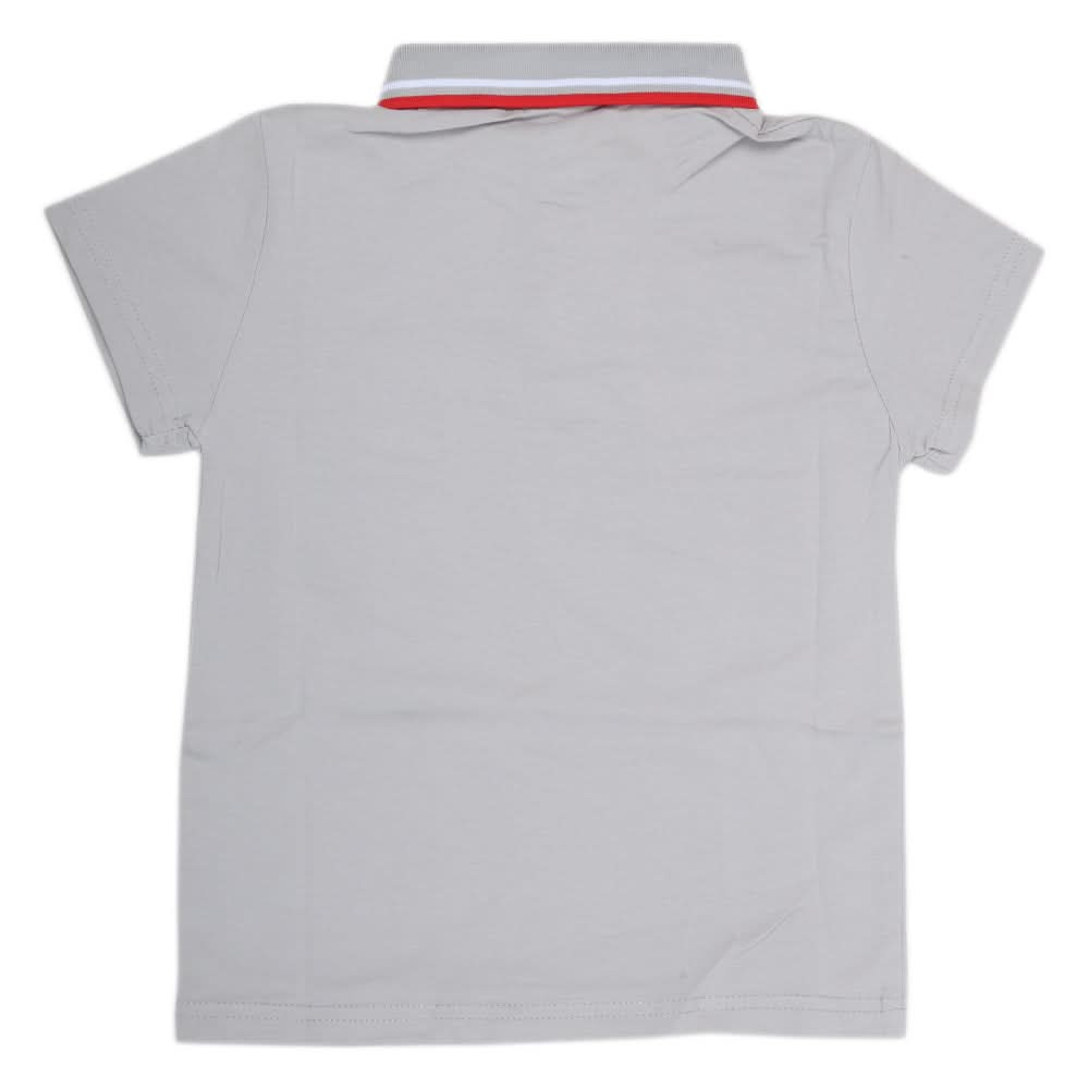Boys Half Sleeves Polo T-Shirt - Grey, Kids, Boys T-Shirts, Chase Value, Chase Value