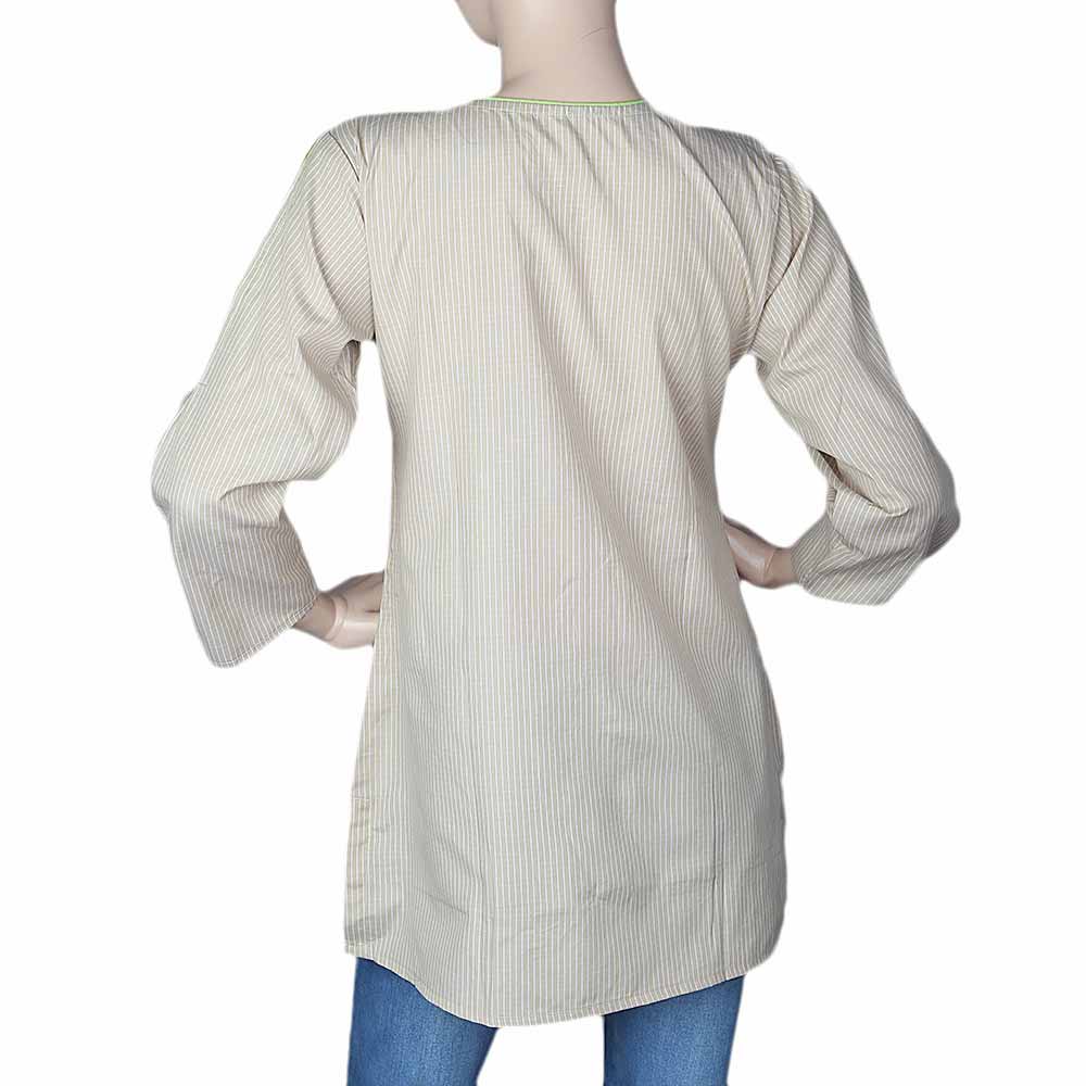 Women's Embroidered Western Top Front Dori Pipen - Beige, Women, T-Shirts And Tops, Chase Value, Chase Value