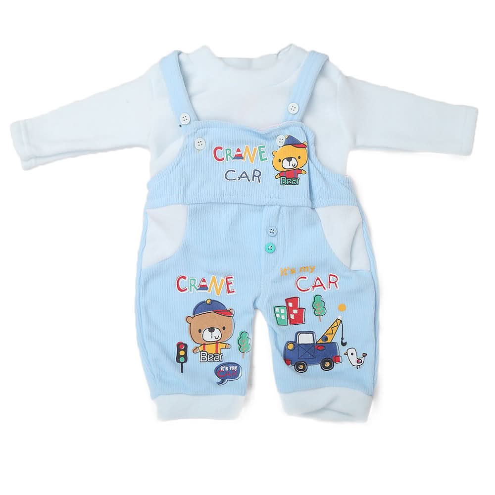 Newborn Boys Full Sleeves Romper - Blue, Kids, NB Boys Rompers, Chase Value, Chase Value