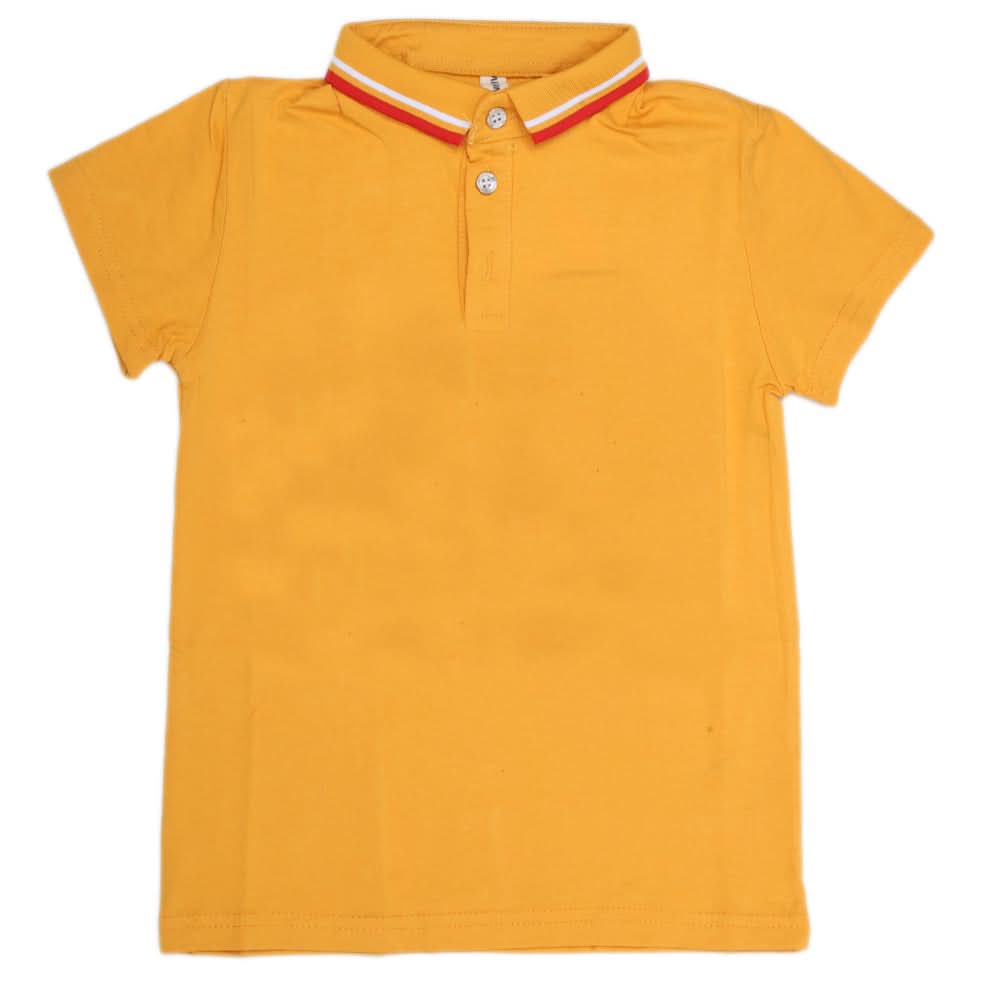 Boys Half Sleeves Polo T-Shirt - Mustard, Kids, Boys T-Shirts, Chase Value, Chase Value
