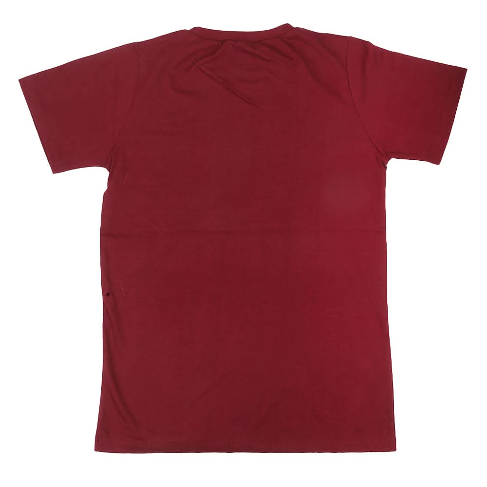 Boys Half Sleeves T-Shirt 3981 - Maroon, Kids, Boys T-Shirts, Chase Value, Chase Value