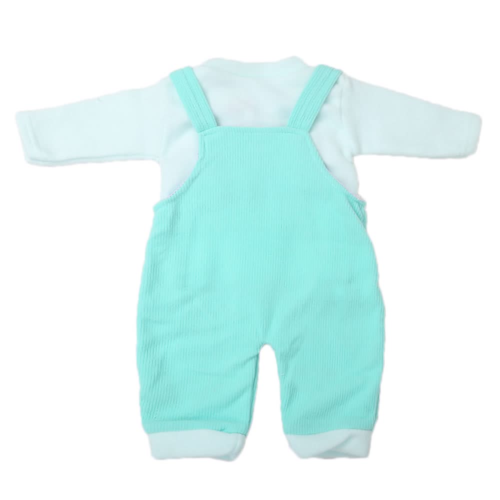 Newborn Boys Full Sleeves Romper - Cyan, Kids, NB Boys Rompers, Chase Value, Chase Value