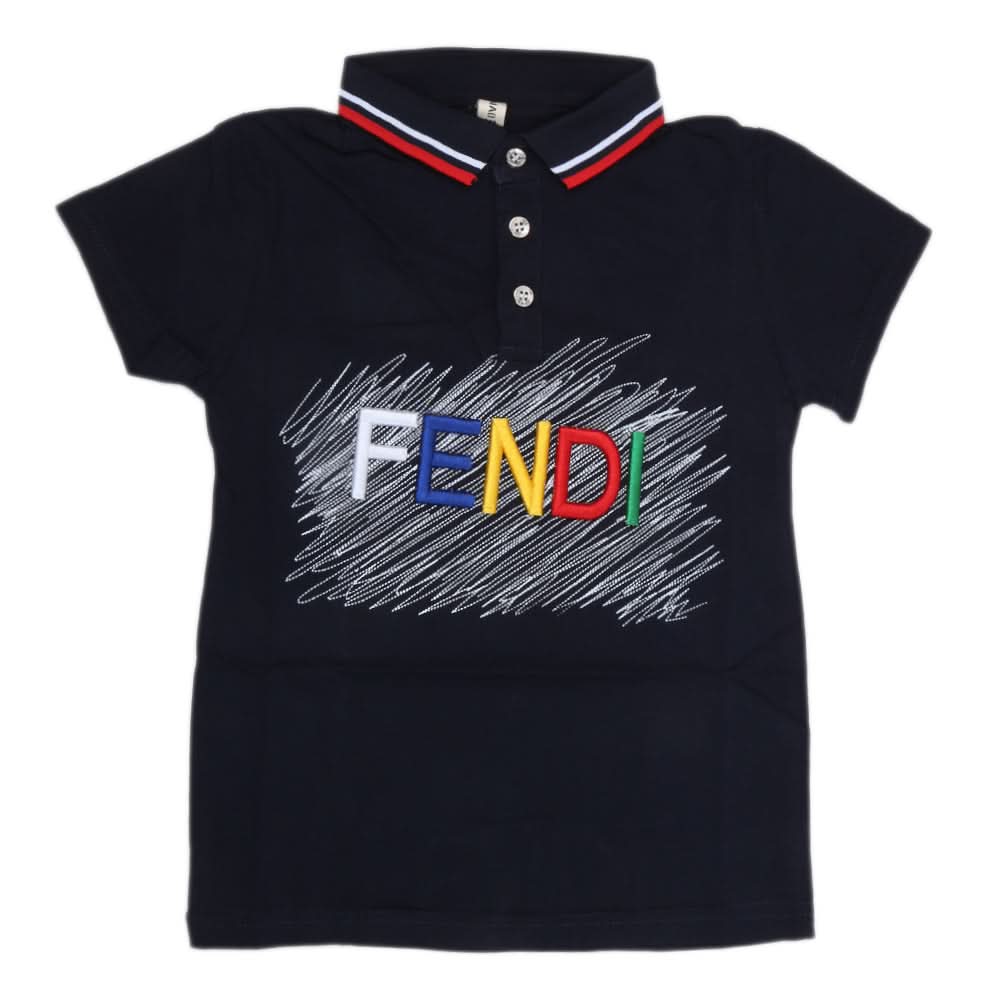 Boys Half Sleeves Polo T-Shirt - Navy Blue, Kids, Boys T-Shirts, Chase Value, Chase Value
