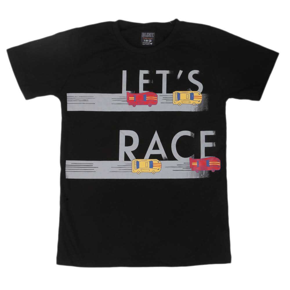 Boys Half Sleeves T-Shirt 3981 - Black, Kids, Boys T-Shirts, Chase Value, Chase Value