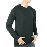Men's Full Sleeves Logo T-Shirt - Green, Men, T-Shirts And Polos, Chase Value, Chase Value