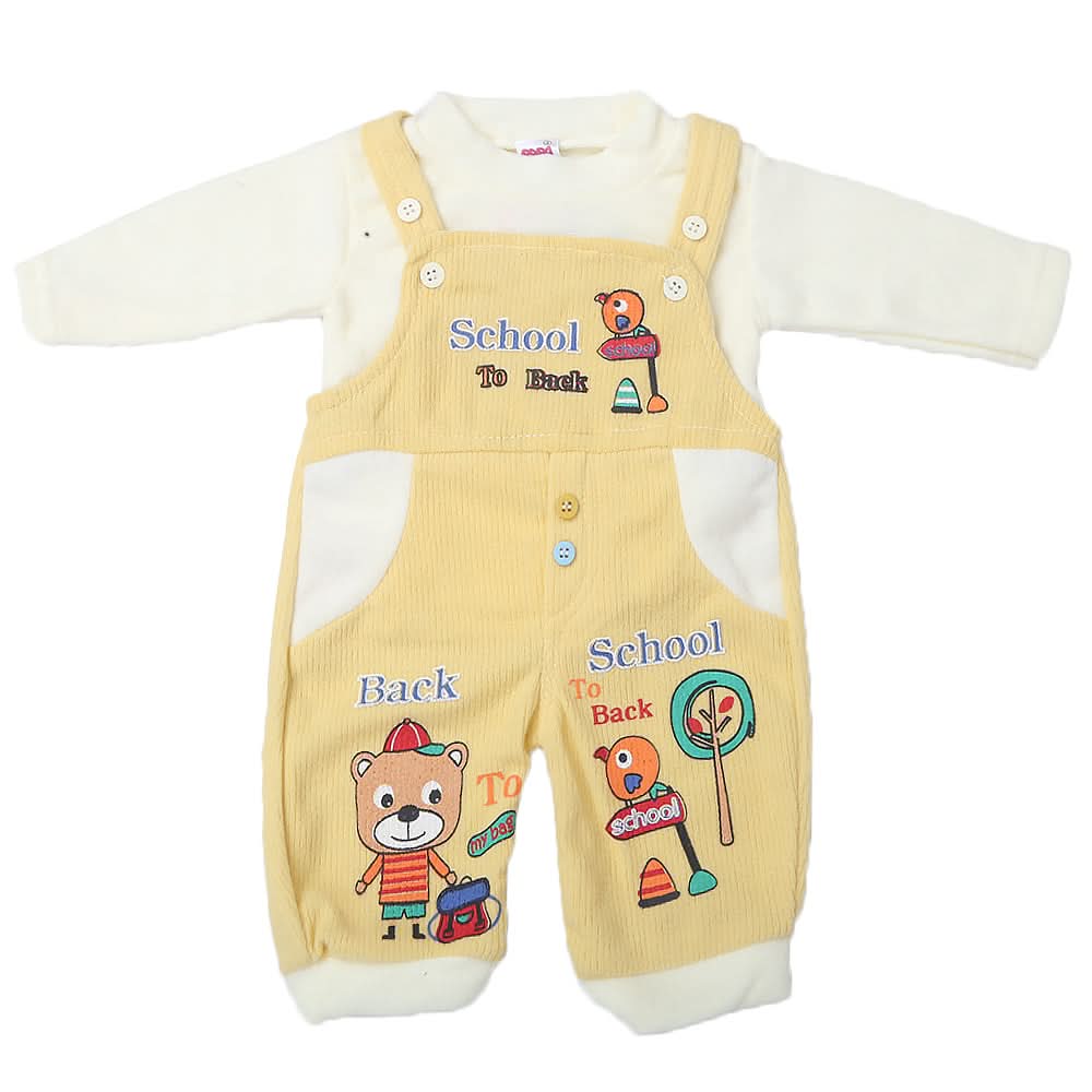 Newborn Boys Full Sleeves Romper - Yellow, Kids, NB Boys Rompers, Chase Value, Chase Value