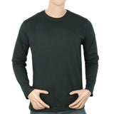 Men's Full Sleeves Logo T-Shirt - Green, Men, T-Shirts And Polos, Chase Value, Chase Value