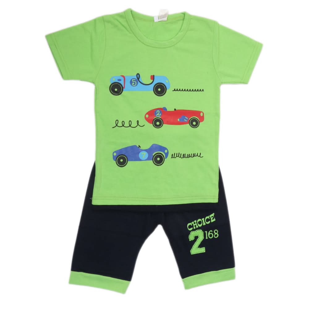 Boys Half Sleeves Suit - Green, Kids, Boys Sets And Suits, Chase Value, Chase Value
