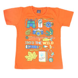 Boys Half Sleeves T-Shirt 3985 - Orange, Kids, Boys T-Shirts, Chase Value, Chase Value