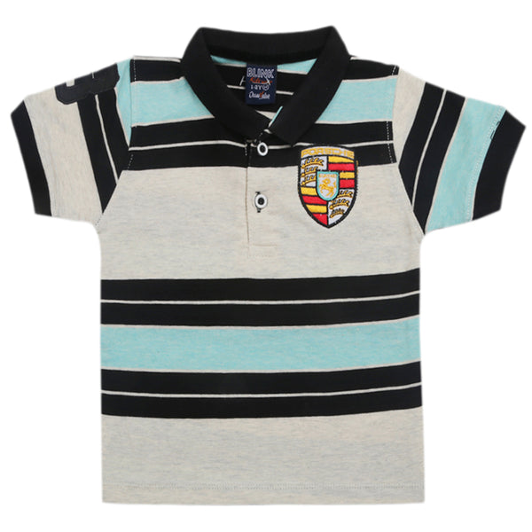 Boys Half Sleeves Polo T-Shirt - Cyan, Boys T-Shirts, Chase Value, Chase Value