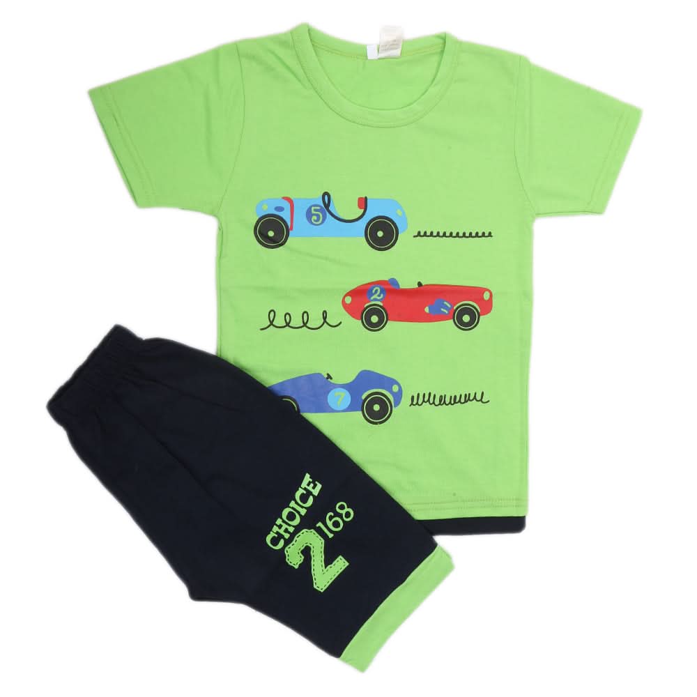 Boys Half Sleeves Suit - Green, Kids, Boys Sets And Suits, Chase Value, Chase Value