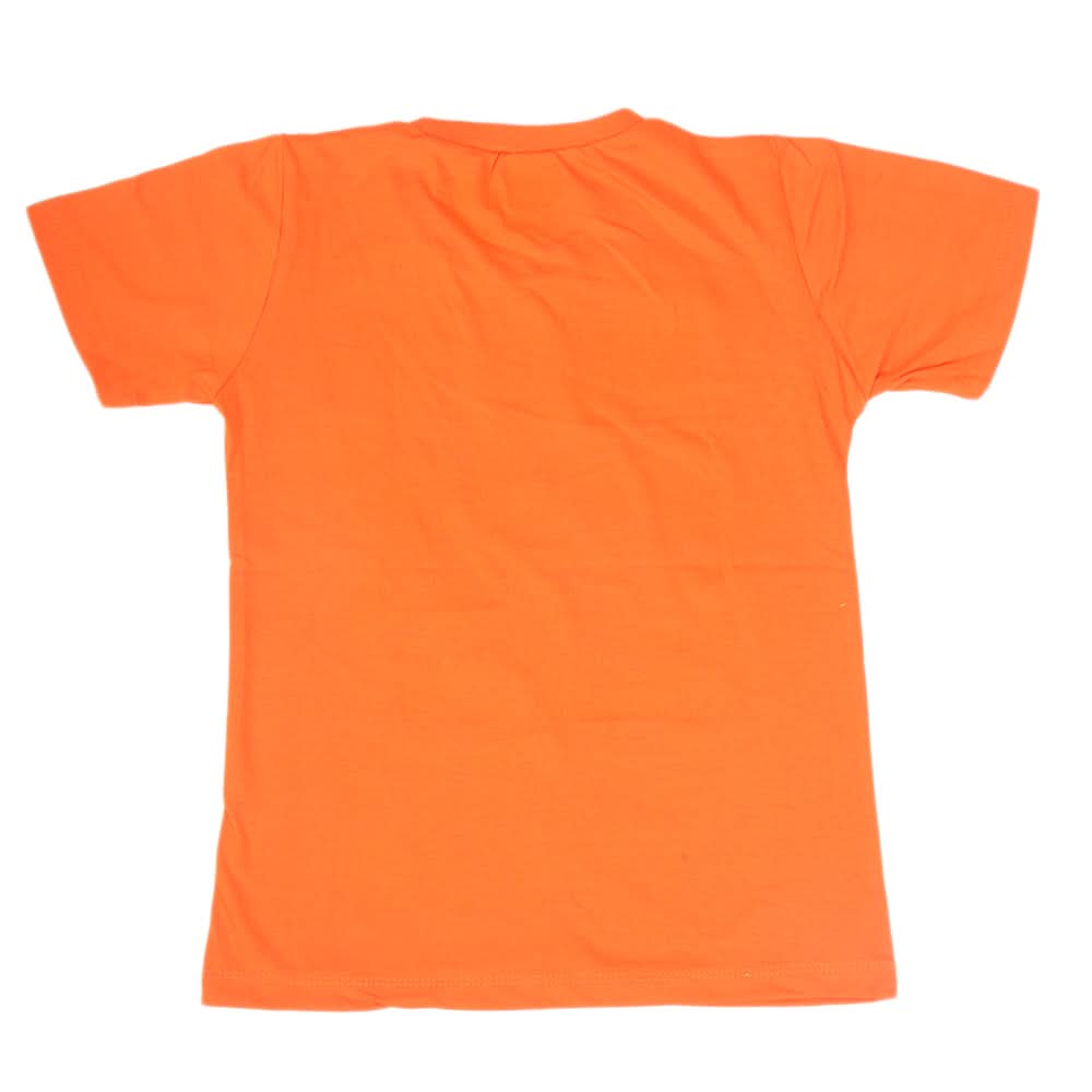 Boys Half Sleeves T-Shirt 3985 - Orange, Kids, Boys T-Shirts, Chase Value, Chase Value