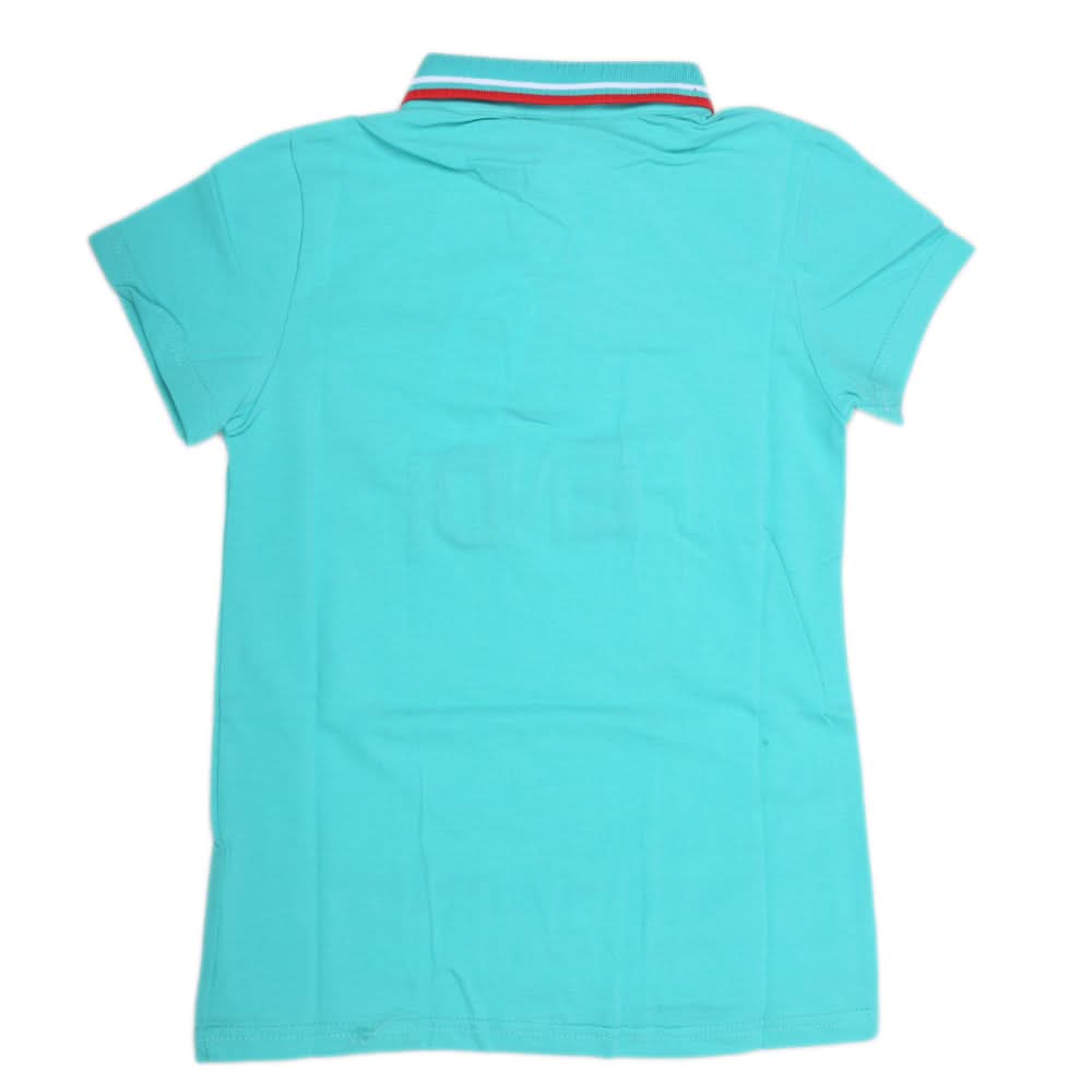 Boys Half Sleeves Polo T-Shirt - Cyan, Kids, Boys T-Shirts, Chase Value, Chase Value
