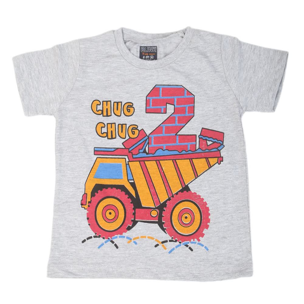 Boys Half Sleeves Jersey T-Shirt 4147 - Grey, Kids, Boys T-Shirts, Chase Value, Chase Value
