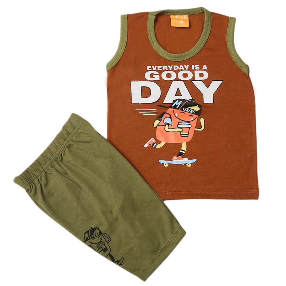 Boys Sando Suit - Brown, Boys Sets & Suits, Chase Value, Chase Value