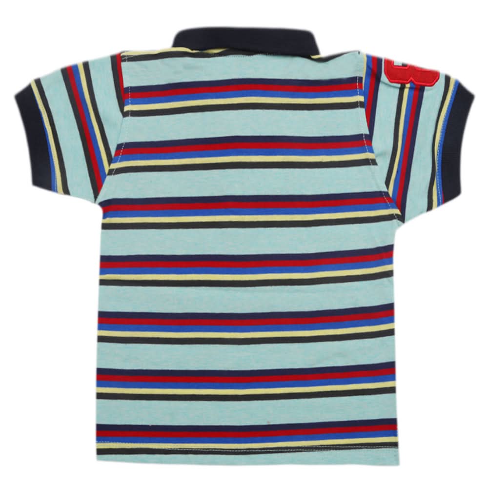 Boys Half Sleeves Polo T-Shirt - Cyan, Boys T-Shirts, Chase Value, Chase Value