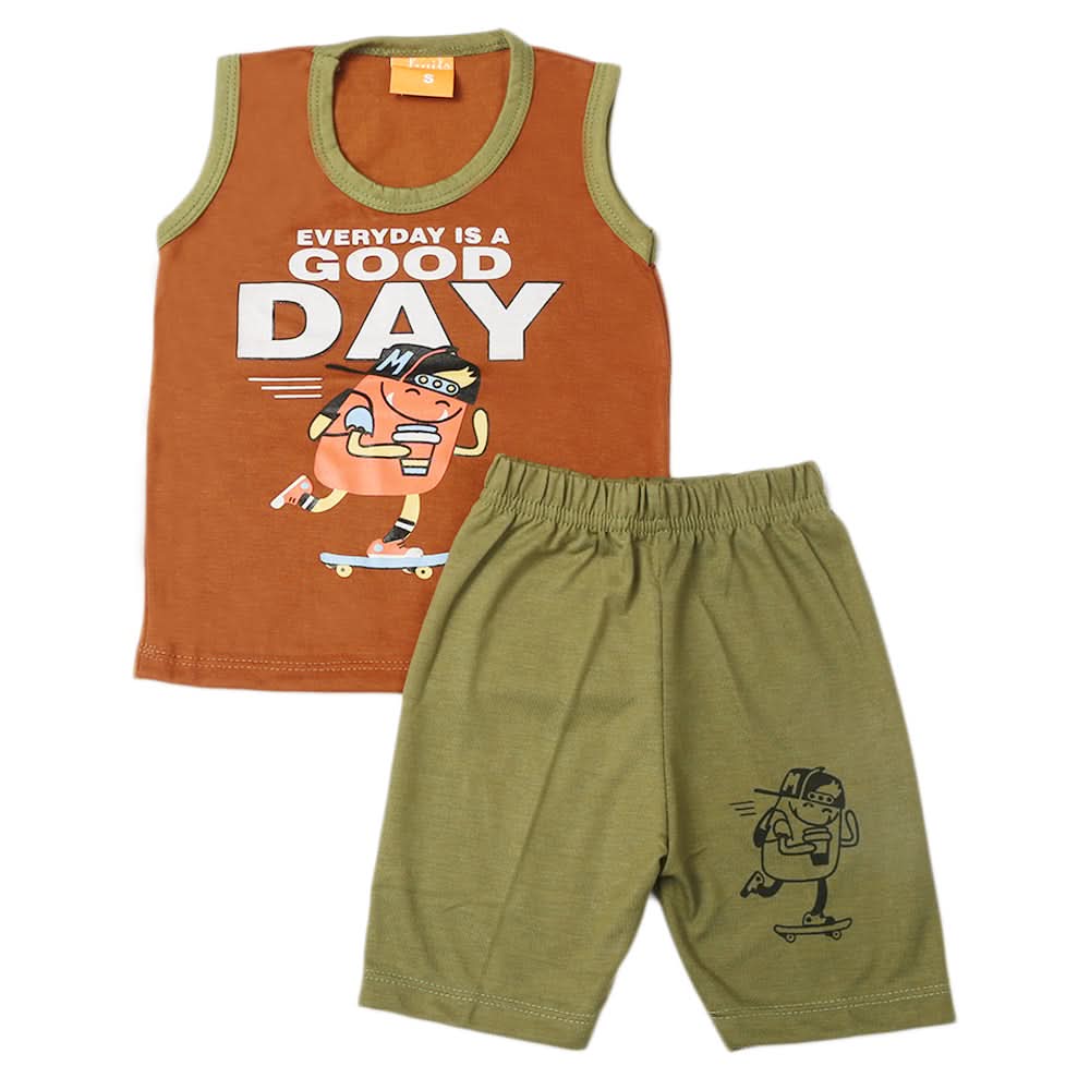 Boys Sando Suit - Brown, Boys Sets & Suits, Chase Value, Chase Value